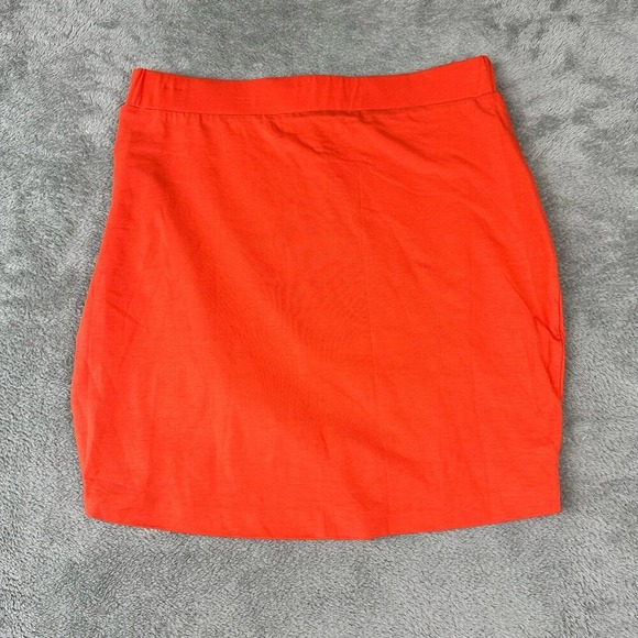 LOVERS AND FRIENDS Orange Ruched Wrap Mini Skirt Size M - Picture 3 of 8